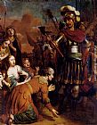 Son Canvas Paintings - Volumnia Pleading With Her Son Coriolanus To Spare Rome